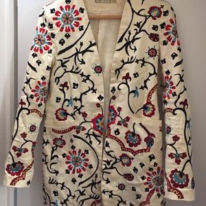 Alice & Olivia Jacquard print blazer